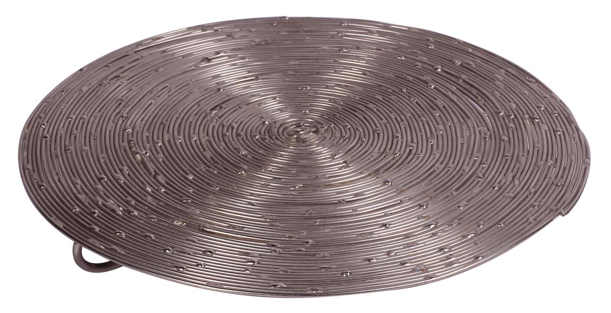 4.5” Round Metal Trivet with Tri-Stand - Silver Color - Wired Dining / Kitchen Essentials - Buy in Bulk Wholesale
